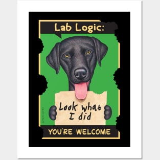 Black Lab Logic Posters and Art